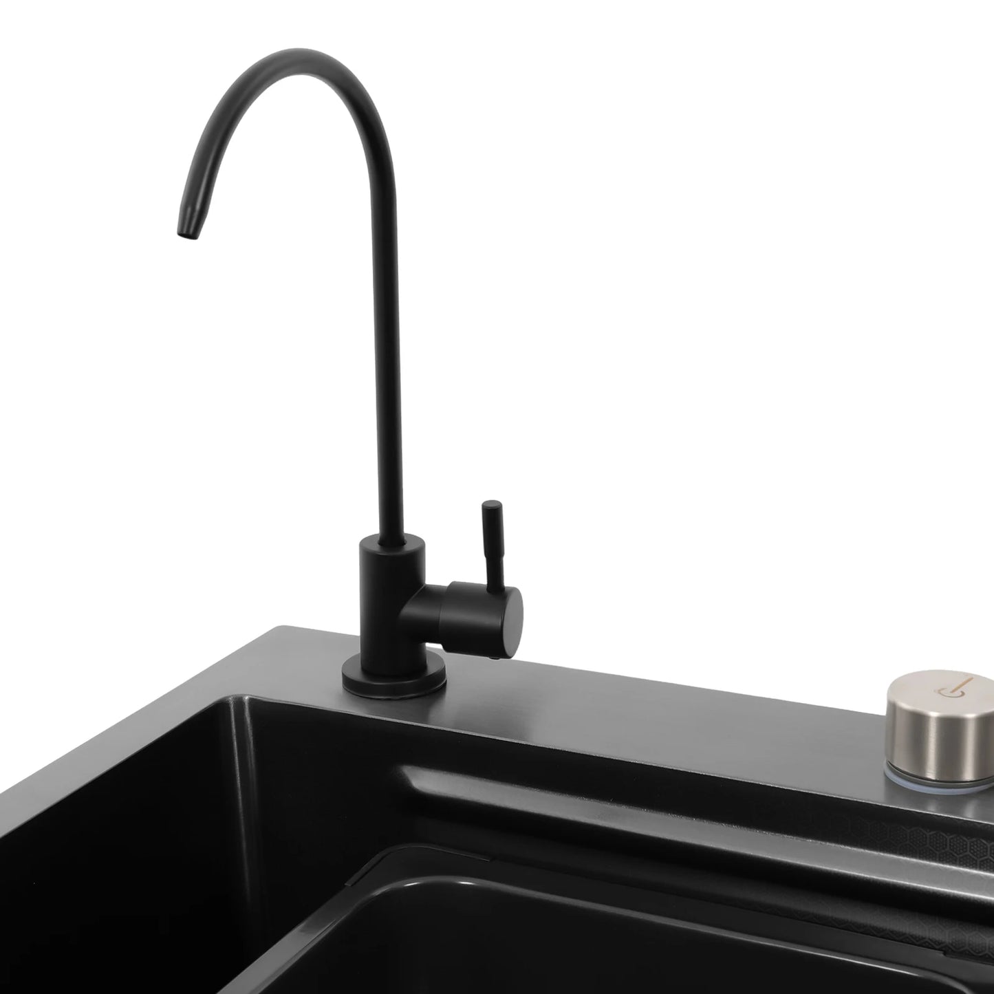 Edelstahl-Küchenspüle, Doppelbecken, Nano-Wabenstruktur, verstopfungssicher, mit ausziehbarem Wasserhahn für Zuhause, Restaurant, Bar