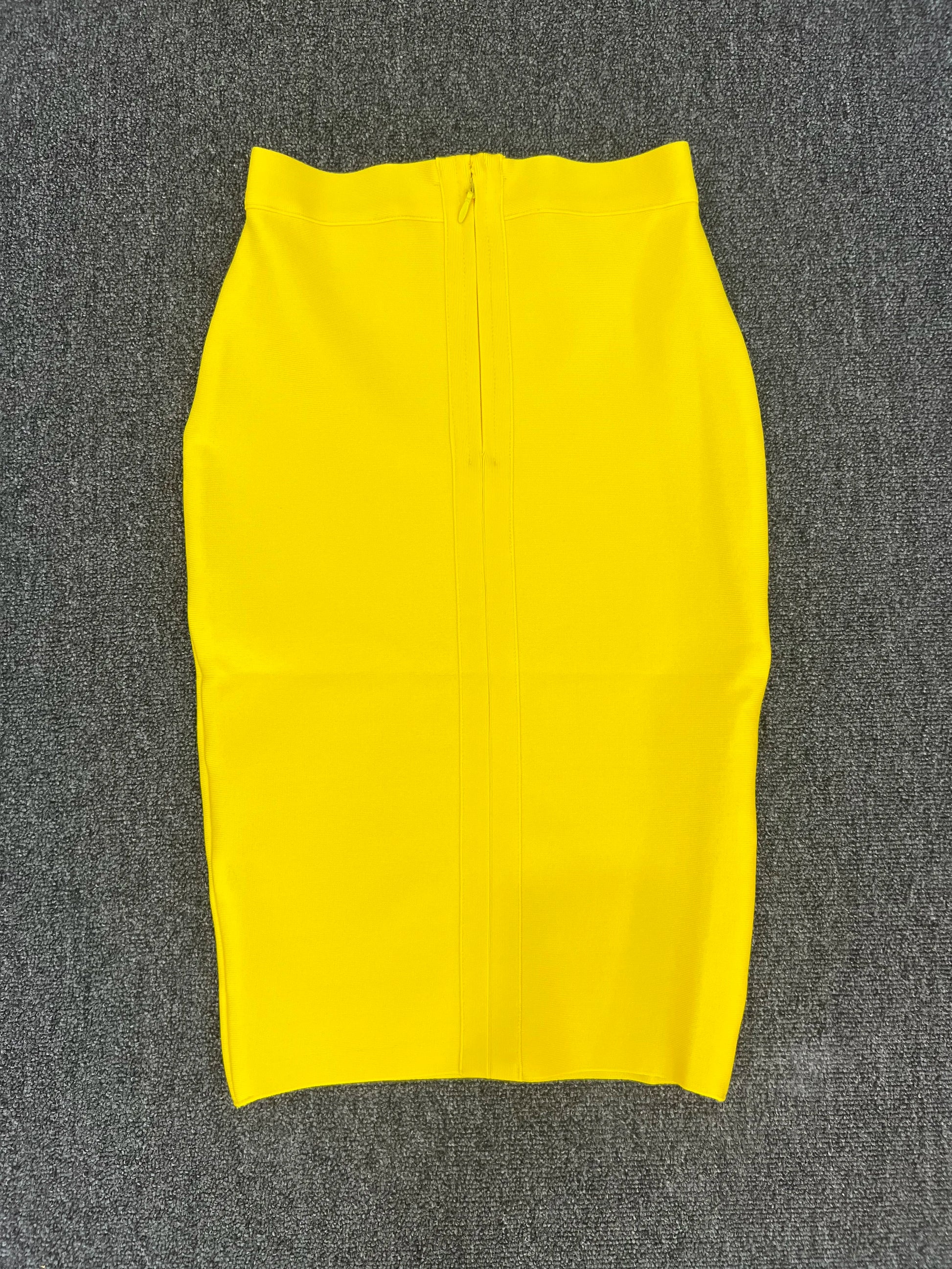 60CM Knee Length Summer Bandage Skirts For Women Candy Color Bodycon Pencil Skirt Ladies Elegant Office Business Formal XL XXL.