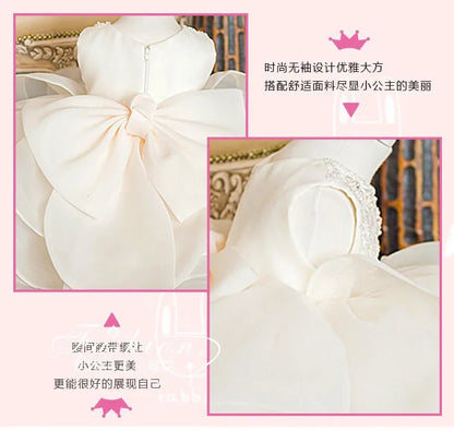 Blumenmädchenkleid Hochzeitskleid 2024Neues Modenschau-Performance-Kleid zum ersten Geburtstag für Kinder Prinzessinnenkleid für Mädchen Flauschig.