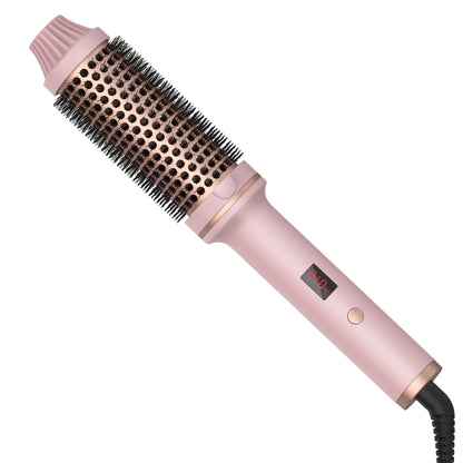 Curling Iron Brush PTC Heated Thermal Brush Ceramic Hair Curler Hot Brush Create Loose & Volume Curls Heating Hair Styling Brush