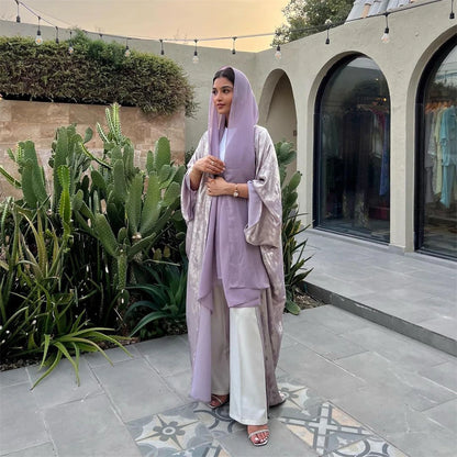 Ramadan Eid Open Dubai Luxury Abaya Damen Modest Kimono Coat 2025 Muslim for Women Islam Clothing Kebaya Robe Femme Musulmane.