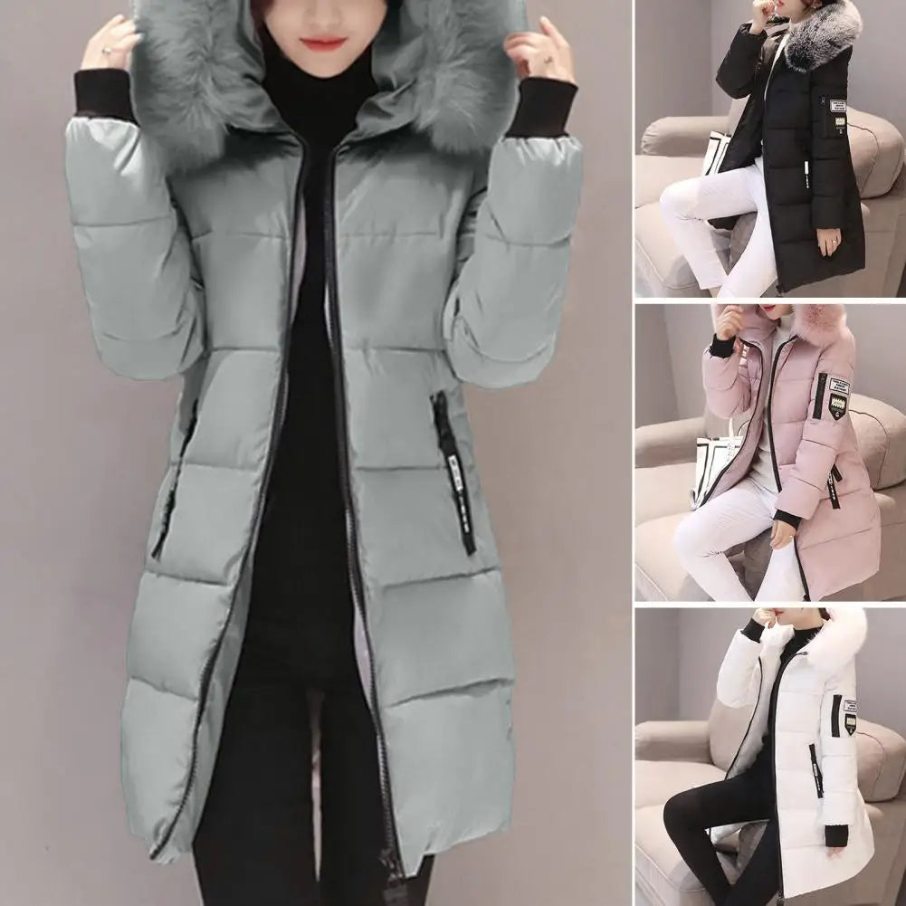 Frauen Winter Jacken Unten Baumwolle Mit Kapuze Tops Große Größe Parkas Mujer Mäntel Langen Mantel Mode Weibliche Pelz Kragen Outfits Neue Jahr.