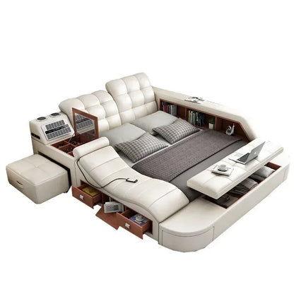 Master Under Storage Doppelbett Ästhetisches Master Nordic Multifunktionales Schlafzimmer Bettgestell Modernes Design Cama Casal Möbel