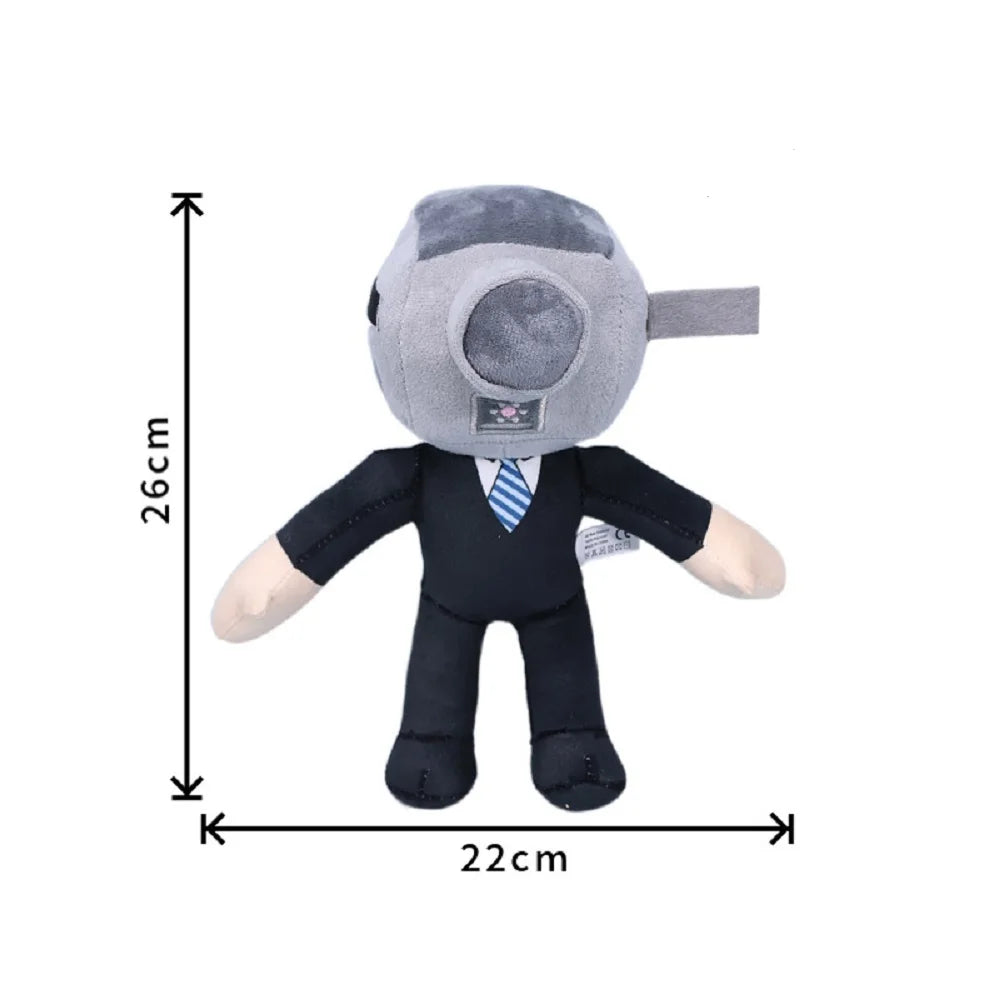 2025 new Skibidi Toilet Clockman Titan TV Man Speakerman Plush Horror Game Cartoon Stuffed Doll Kids Birthday Christmas Gifts.