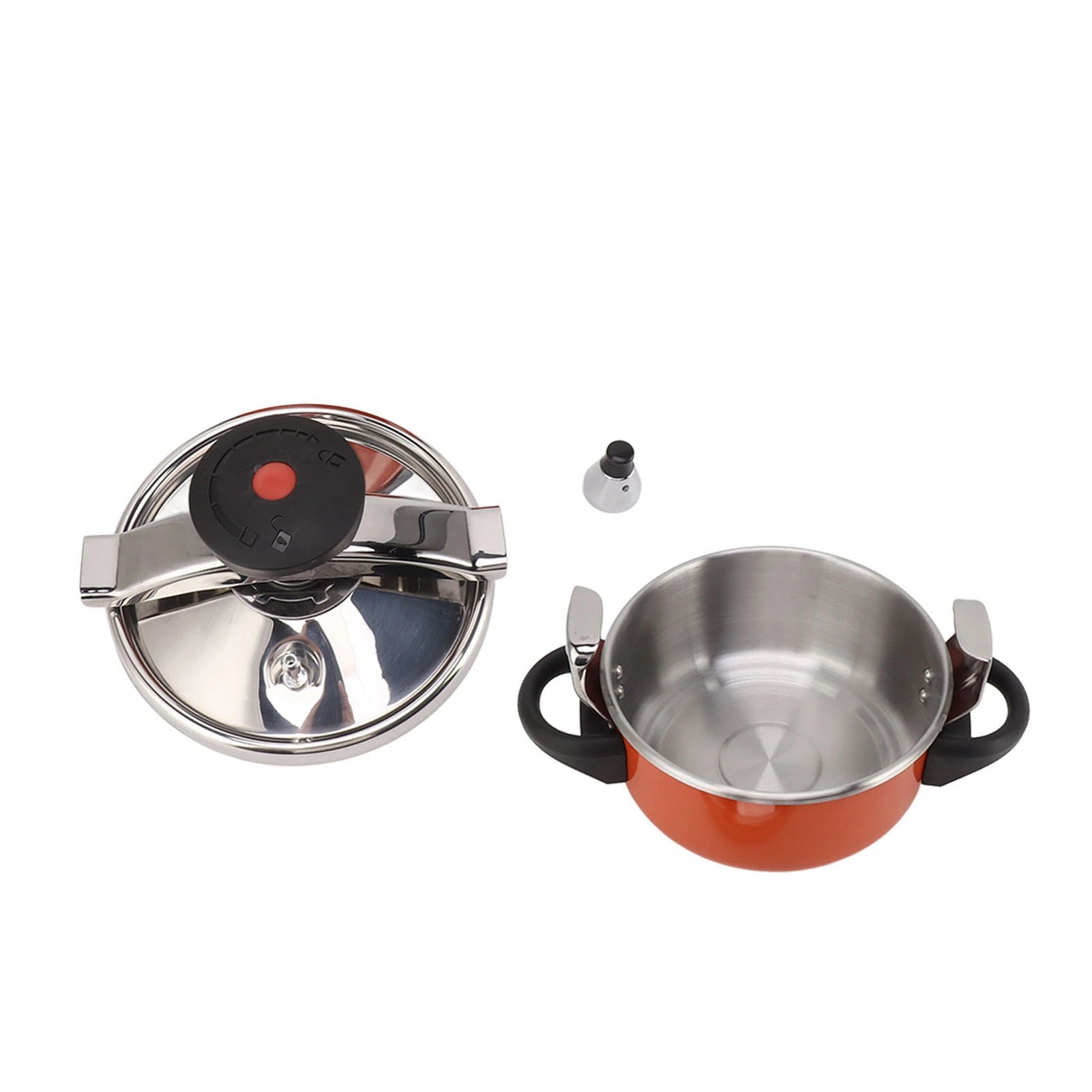 2L 2 Liter Stainless Steel Double Bottom Mini Pressure Cooker Canner For Gas Stoves Induction Stove Kitchenware Kitchen Supplies.