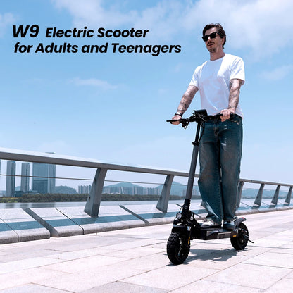 iScooter W9 Electric Scooter For Adults 1000W Motor 54.6V14Ah Battery 10  Inch Off Road Pneumatic Tires Foldable  E-scooter