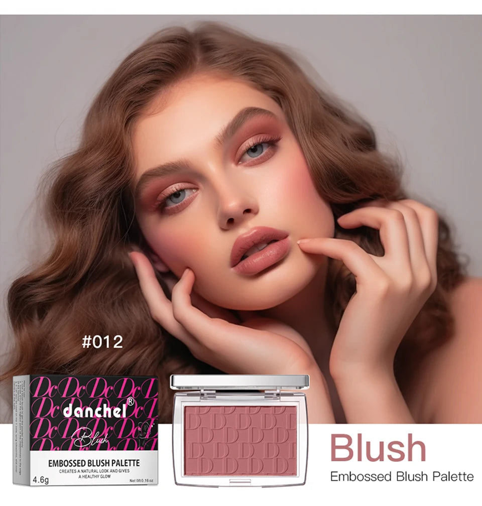Face Blusher Matte Natural Cheek Tint Brighten Face Pink Red Face Contouring Cosmetics Blush Powder Soft Female Makeup.