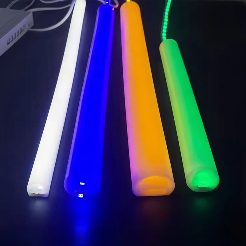 Round Flexible LED Neon Rope Lamp Silicone Tube 180/270/360° Tape Lamp Diffuser For WS2811 WS2815 Outdoor Decor Neon Strip Light.