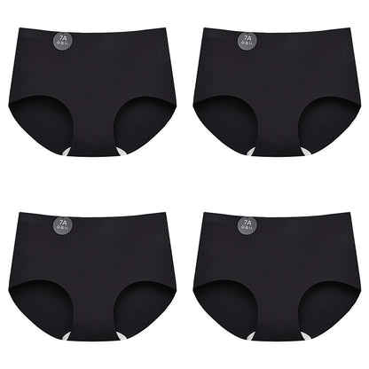 FalllSweet 4PCS Seamless Panties for Woman Ice Silk Underwear Soft Thin Briefs Women's Underpants Fashion Sexy Female Lingerie.