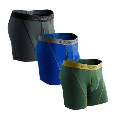 3er-Pack Exofficio Herren-Unterwäsche-Boxershorts mit Fliegen, Herren-Mesh, 15,2 cm, Boxershorts, Unterwäsche, Sport-Boxershorts, leicht, bequem