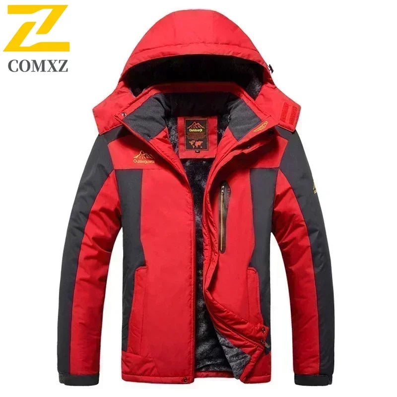 Winter Jacket Men Thick Fleece Waterproof Outwear unload Jackets Men's Windbreaker Army green Parka Raincoat Coats Plus Size 9XL