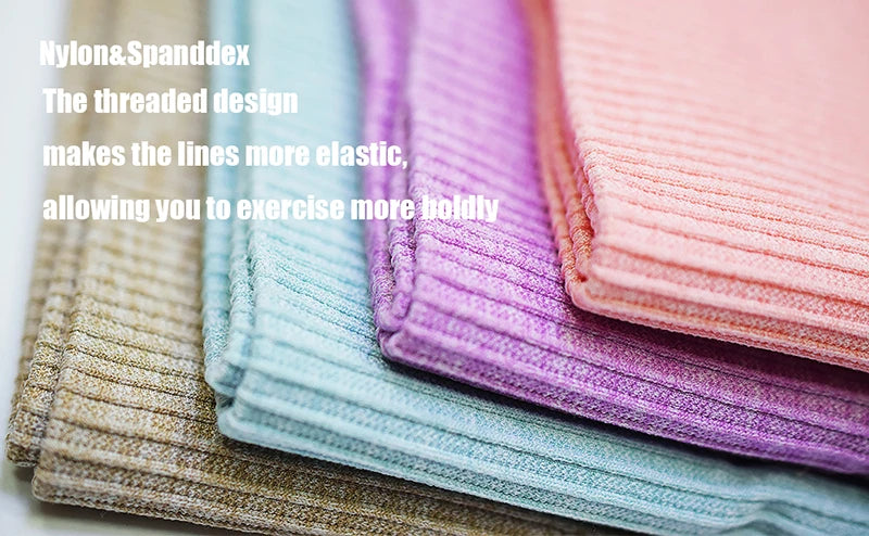 Women's Sportswear Yoga Set Workout Clothes Athletic Wear Sports Gym Legging Seamless Fitness Bra Crop Top Long Sleeve Yoga Suit.