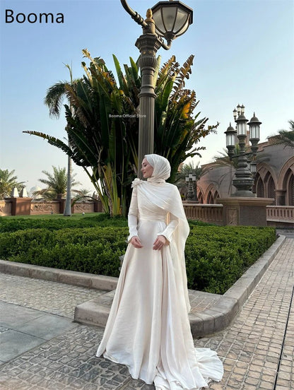 Booma A-Linie Abendkleider, formelle Partykleider für Damen, lange Falten, elegantes Abendkleid, Saudi-Arabien, individuell anpassbar, 2023.