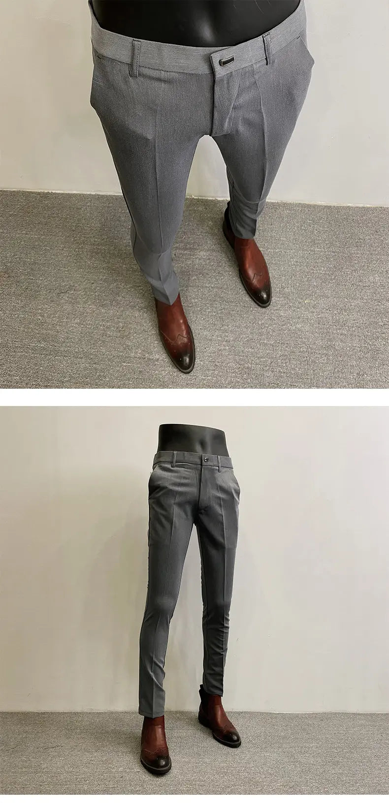 Men Suit Pants Formal Trousers Pantalone Hombre Stretch Slim Solid Color Casual Dress Full Length Pants Fashion New Men Clothing.