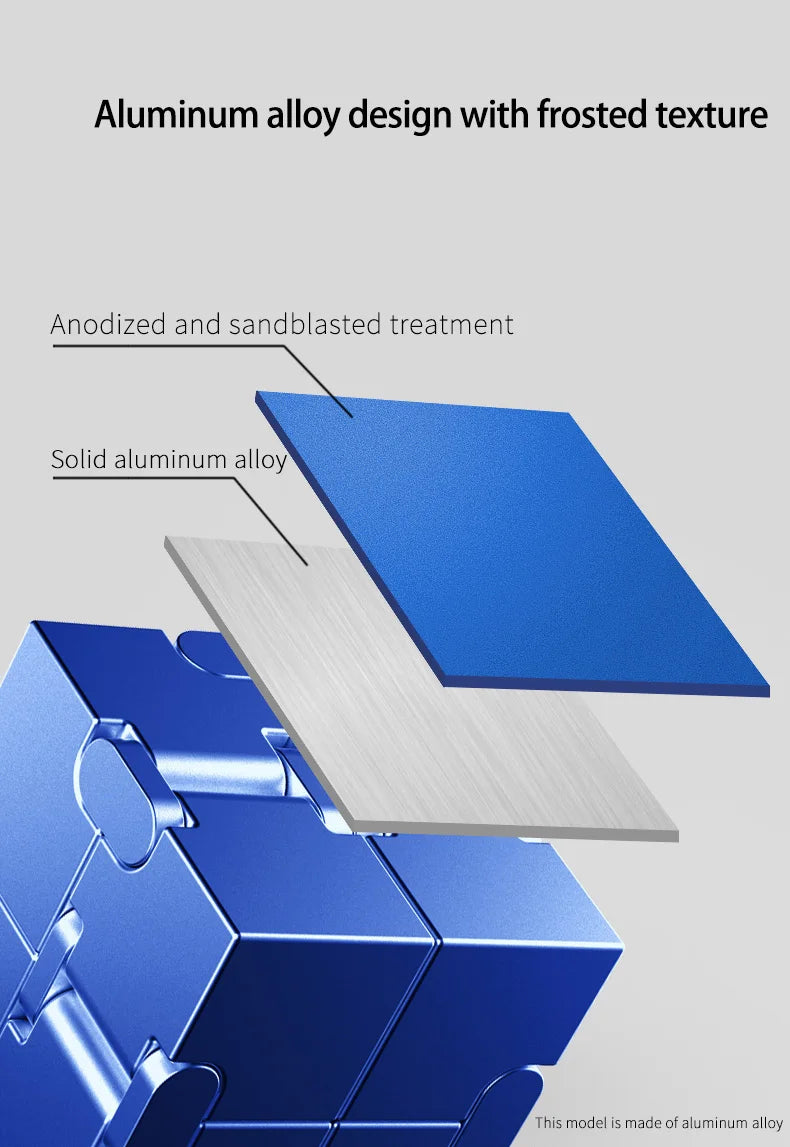 Magic Cube Stress Relief Toy Infinity Cube Portable Educational Toys Decompress Relax Toys for Children Adults Christmas Gift.