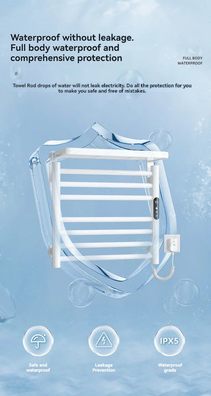 Bad Smart Touch Heizung Intelligente Elektrische Beheizte Handtuch Rack Edelstahl Temperatur Digital Display Handtuch Trockner