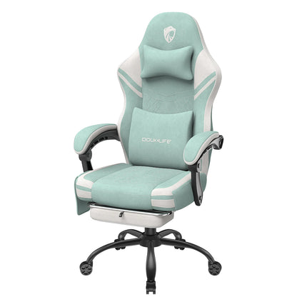 GC-RC05 Gaming-Stuhl, Stoff-Computerstuhl mit Zwei-Punkt-Massagebürostuhl, ergonomischer Stuhl mit verbreitertem Kissen mit Taschenfeder