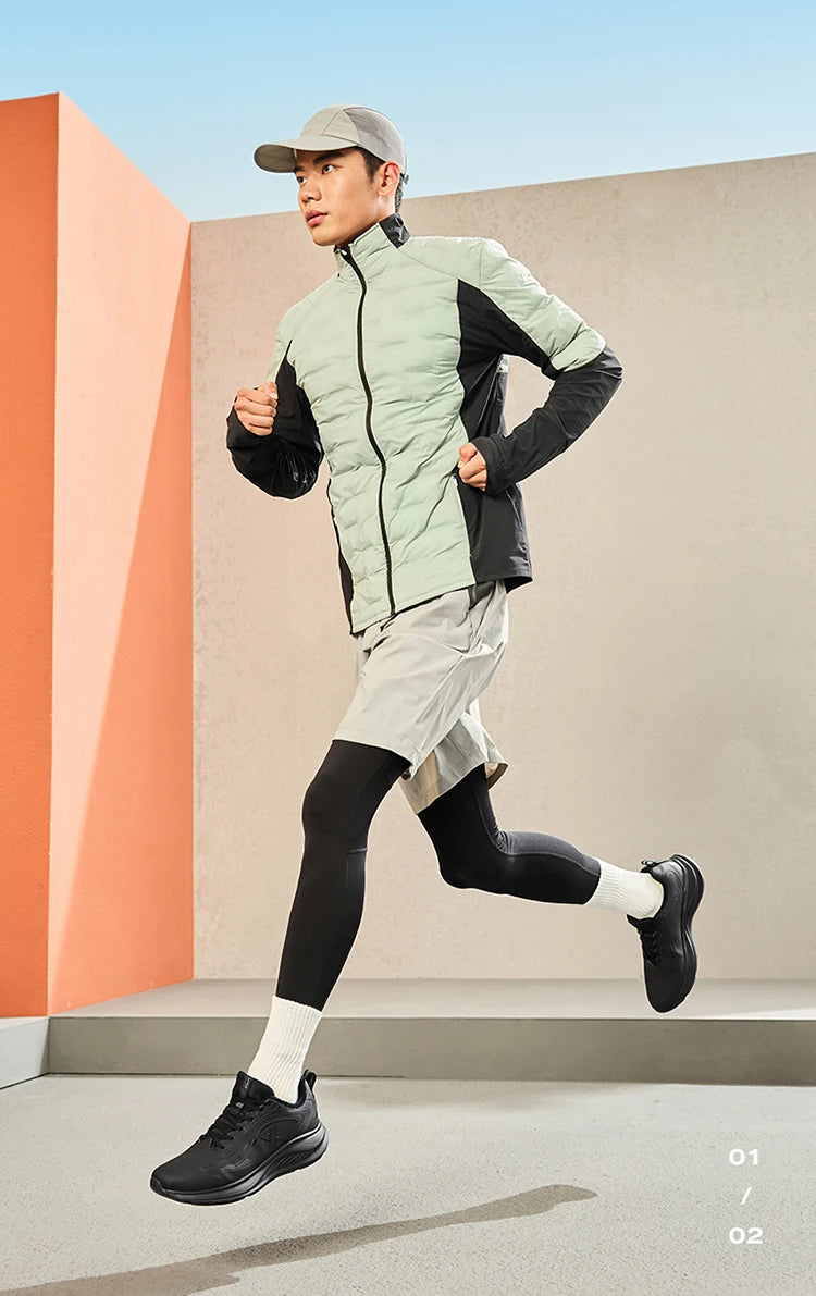 Xtep Running Shoes For Men 2024 Winter Stability Cushioning Lace Up Sports Shoes Keep Warm Jogging Soft Sneakers 876419370035.