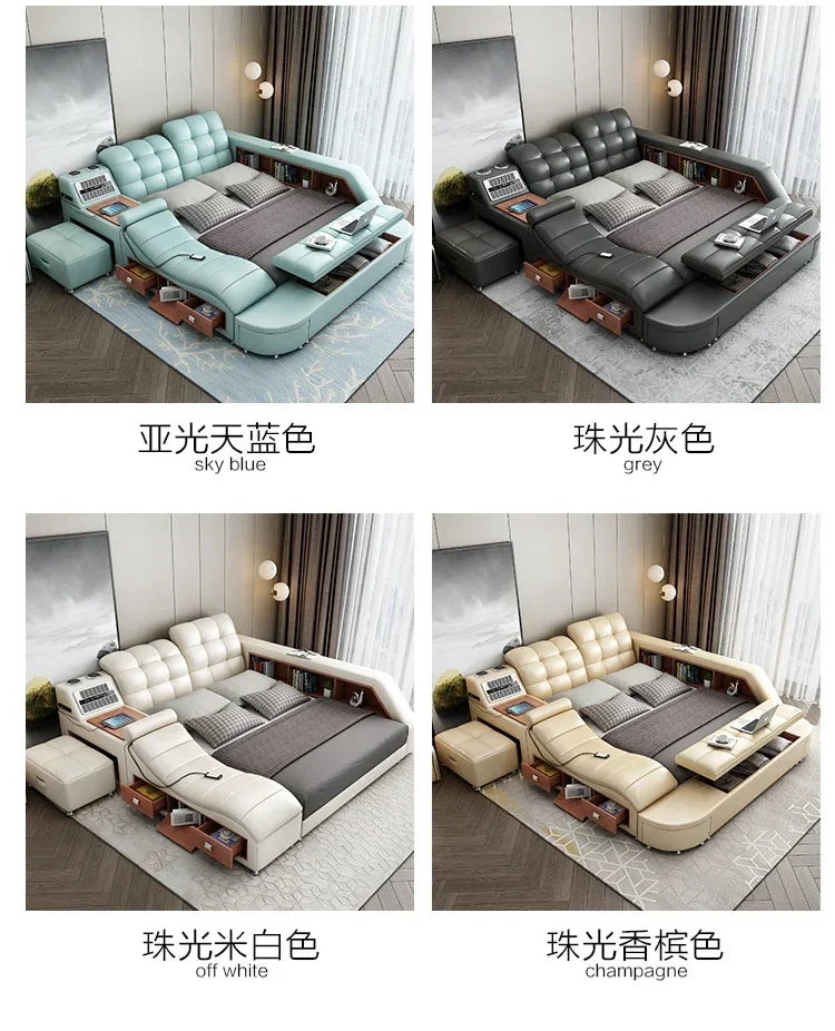 Master Under Storage Doppelbett Ästhetisches Master Nordic Multifunktionales Schlafzimmer Bettgestell Modernes Design Cama Casal Möbel