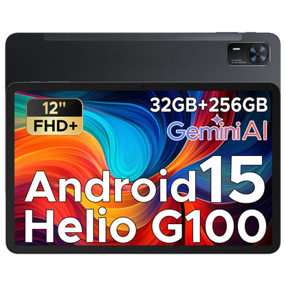 Doogee Tab E3+ 2 in 1 Tablet Pc Gemini Ai 12"" 2K Display Android 15 32Gb Ram(8+24) 256Gb Rom 8800Mah Battery Helio G100 Tabletpc