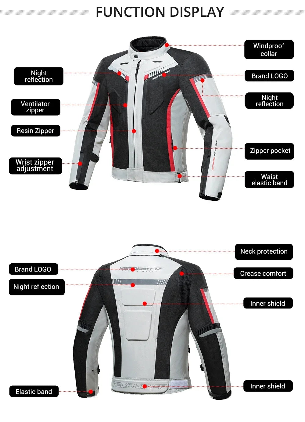 Best Selling Waterproof Motorcycle Jacket Man Racing Suit Wearable Motorcycle Jacket Motorcycle Pants Moto with EVA Protection.