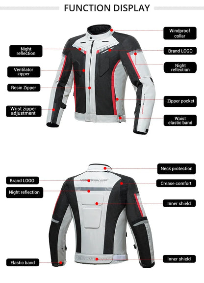 Best Selling Waterproof Motorcycle Jacket Man Racing Suit Wearable Motorcycle Jacket Motorcycle Pants Moto with EVA Protection.