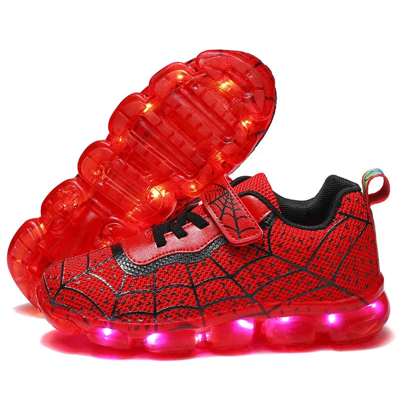 YUNICUS Breathable Sports Children'S Shoes Boys Leisure Sports Led Marquee Light Shoes Sneakers Boys Usb Charging Light Shoes.