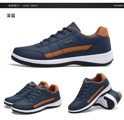 Pu Leder Männer Schuhe Turnschuhe Trend Casual Atmungsaktive Freizeit Männlichen Turnschuhe Nicht-Slip Schuhe Vulkanisierte Schuhe Tenis Masculino.