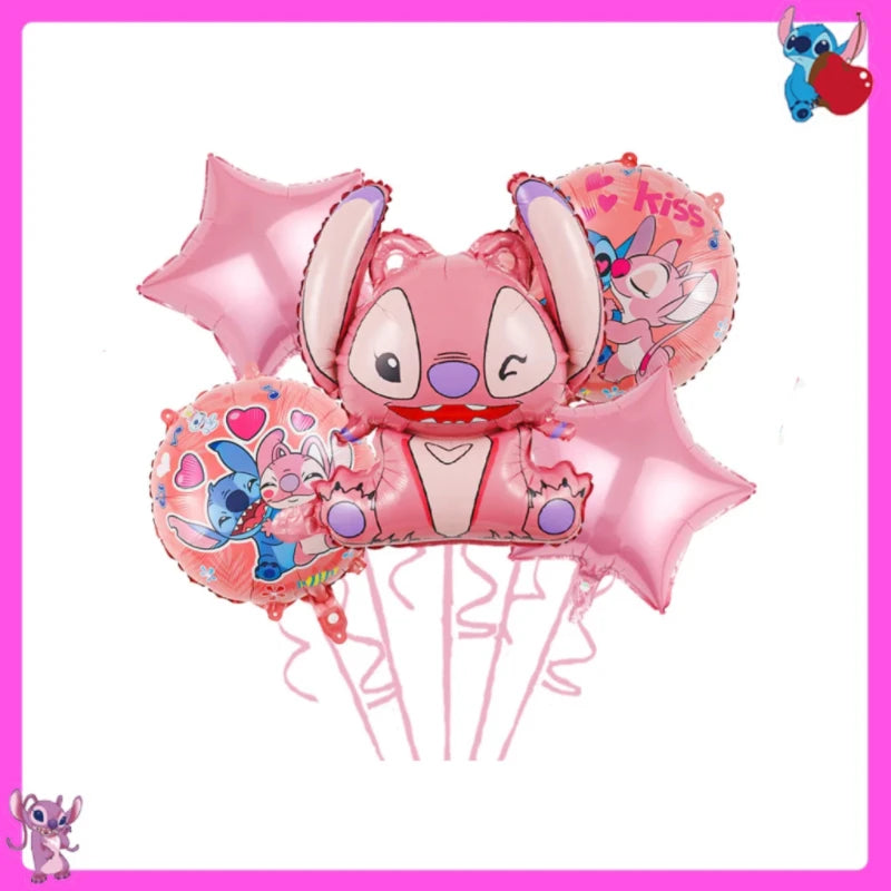 Disney Lilo und Stitch Party Dekoration Geschirr rosa Stitch alles Gute zum Geburtstag Party Thema liefert Ballon Hintergrund Tasse Teller