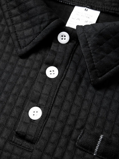 Autumn Knitted Jacquard Grid Polo Pullover Men Solid Color Casual Long Sleeved Sweatshirts Male Daily Warm Turtleneck Streetwear.