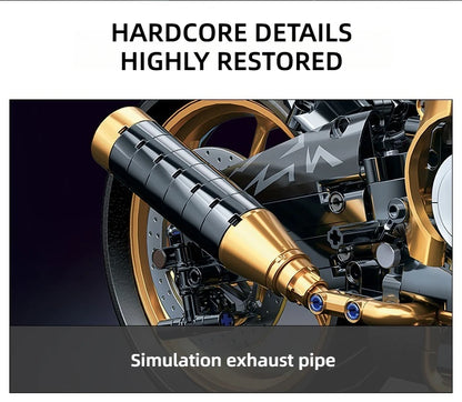 TOYLINX Alloy Motorcycle Desktop Decorations 2045PCS Racing Building Block Model  Kid Toys Christmas Easter Festive Gift Giving.