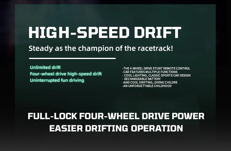 RC Car 4WD 1/24 Remote Control Cars 2.4G Radio High Speed Drift Racing High Speed Truck RTR Vehicle Toy Gift for Kids Children.