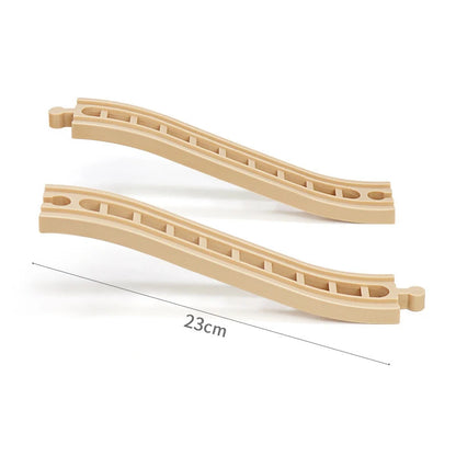 Train Tracks Wood Parts Railway Rails Racing Track Railway Bridge Fit Thomas Wooden Train Connector Children Toys Gifts For Kids