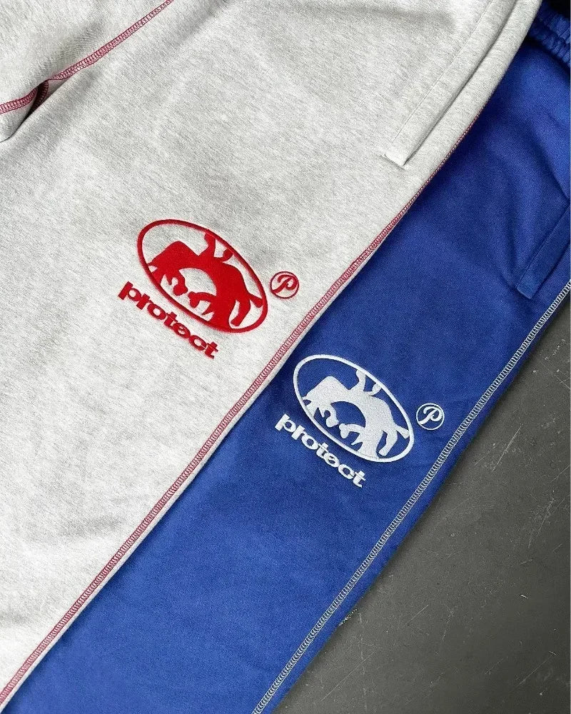 Streetwear PROTECT Mode Brief Stickerei Lose Jogginghose männer Und frauen Y2K Harajuku Hip-Hop Gothic Casual Joker Hosen