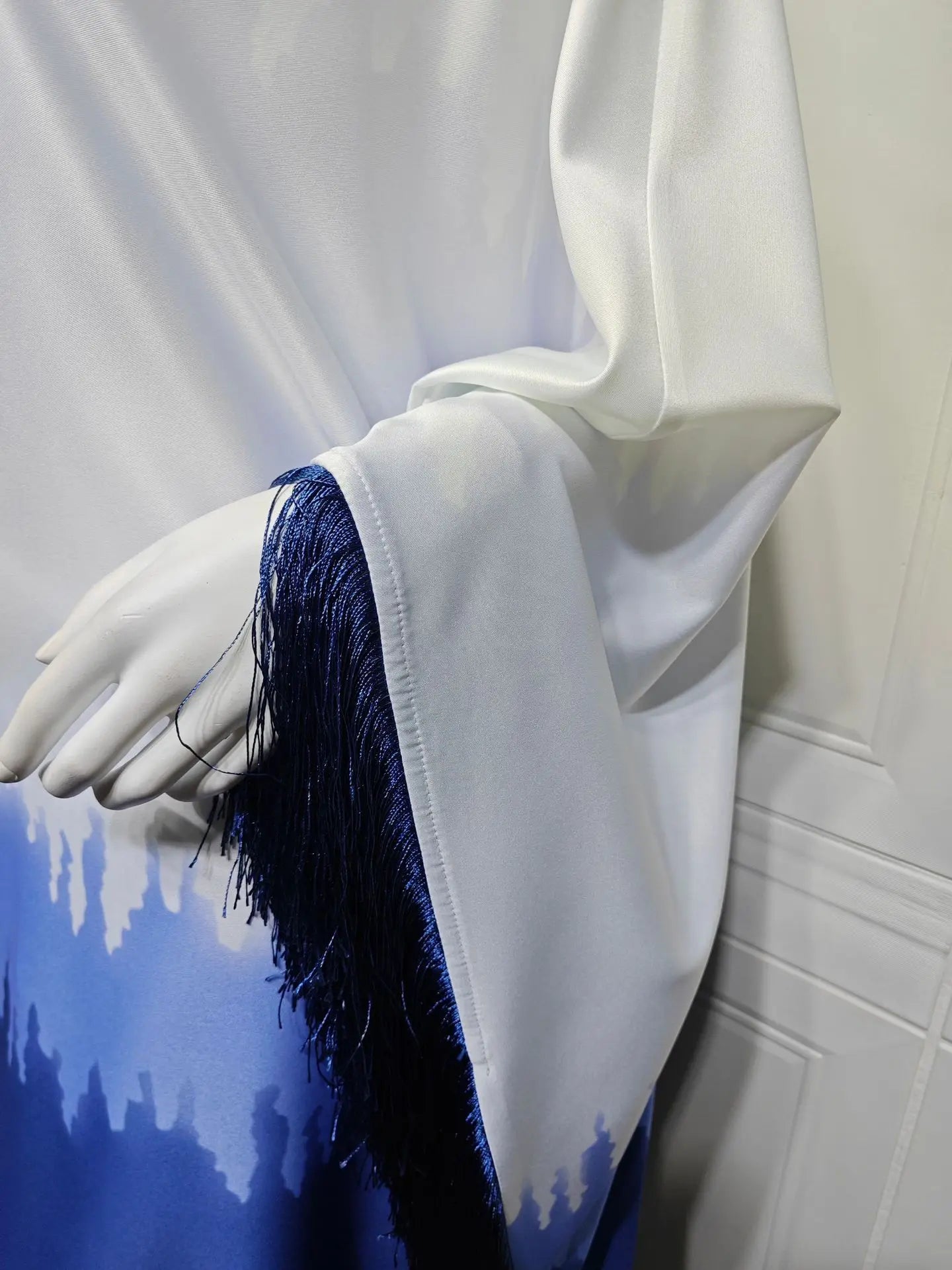 Uni Tassel Gradient Dubai Muslim Abaya For Woman O-Neck Elegant Casual Loose Moroccan Saudi Kebaya Fashion Party Dress 2025