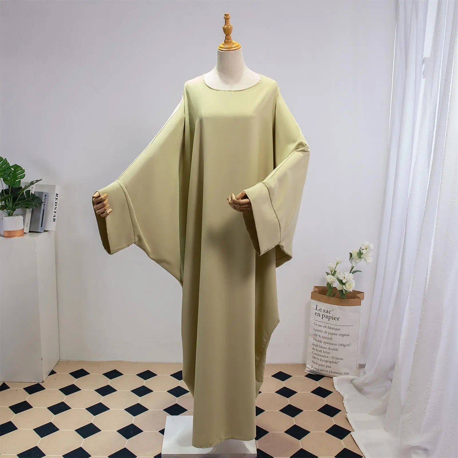 Two Pieces Muslim Abaya Women Jilbab Islamic With Hijab Clothing Dubai Saudi Robe Turkish Modesty Prayer Dresses Loose Kaftans.