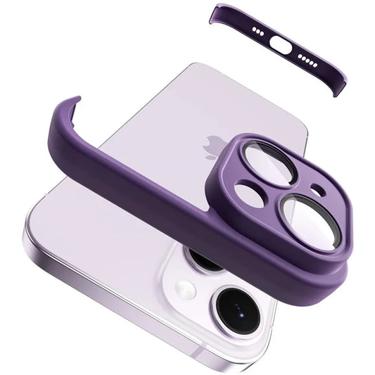 Frameless Silicone Bumper with Lens Protector Case for IPhone 17 Air 14 13 12 15 16 Pro Max Plus 15Pro 16Pro IPones Corner Cover.