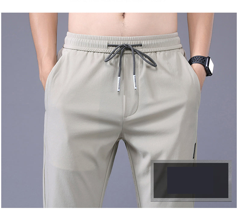 New Spring Summer Men's Casual Pants Slim Pant Straight Thin Trousers Male Fashion Stretch Khaki Jogging 28-38.