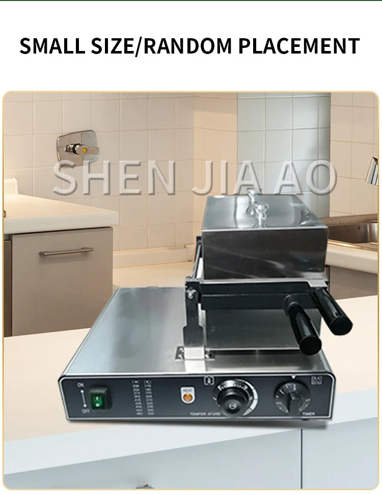 Commercial Taiyaki Bear Shaped Waffle Maker Open Mouth Ice Cream Bear Taiyaki Machine Bear Cone Maker.