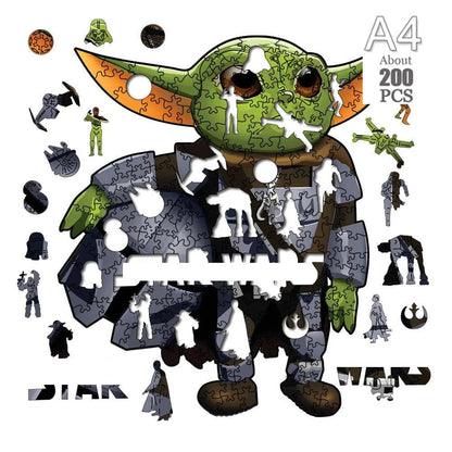 Movie Characters Wooden Puzzle Film Star Wood Jigsaws 2D Magic School Badge Character Jigsaw Toys for Kids