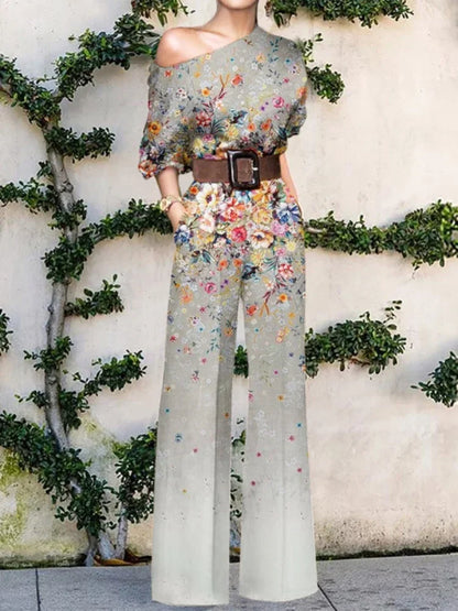 Women Jumpsuits New In Spring Autumn Female Chic Elegant Office Lady Wide Leg Pants Bodysuits Jump Suits for Women One Pieces.