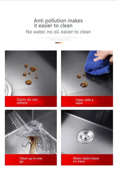 Stainless Steel Kitchen Sink Large Single Slot Undermount Basin Household Washbasin Multifunctional Sinks Apartment