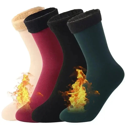 1/2/3/5/10Pairs Thermal Socks Women Winter Warm Thicken Fleece Short Socks Cashmere Wool Socks Snow Velvet Boots Home Floor Wear.