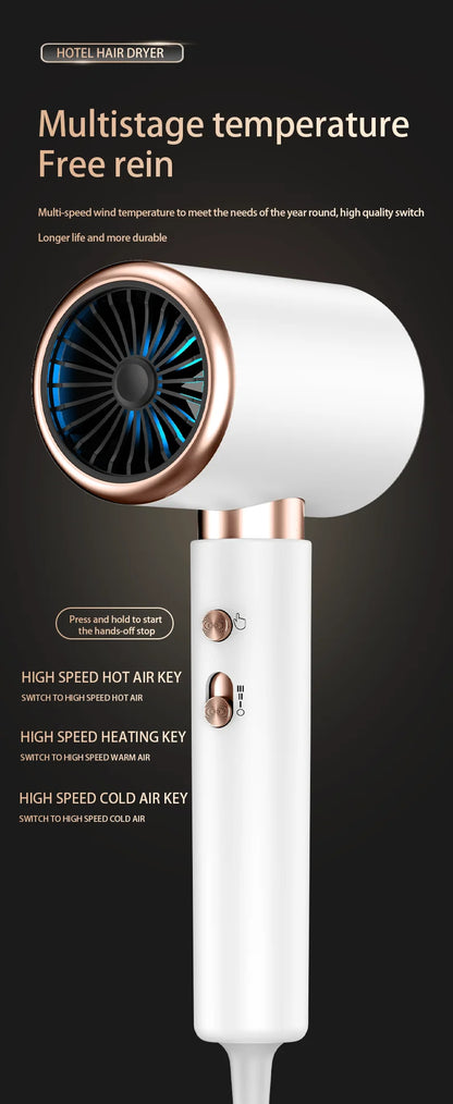 220V Hotel Wall Mounted Hair Dryer Hotel Non punching Negative Ion Hair Protection Cold and Hot Air High Power Hair Dryer