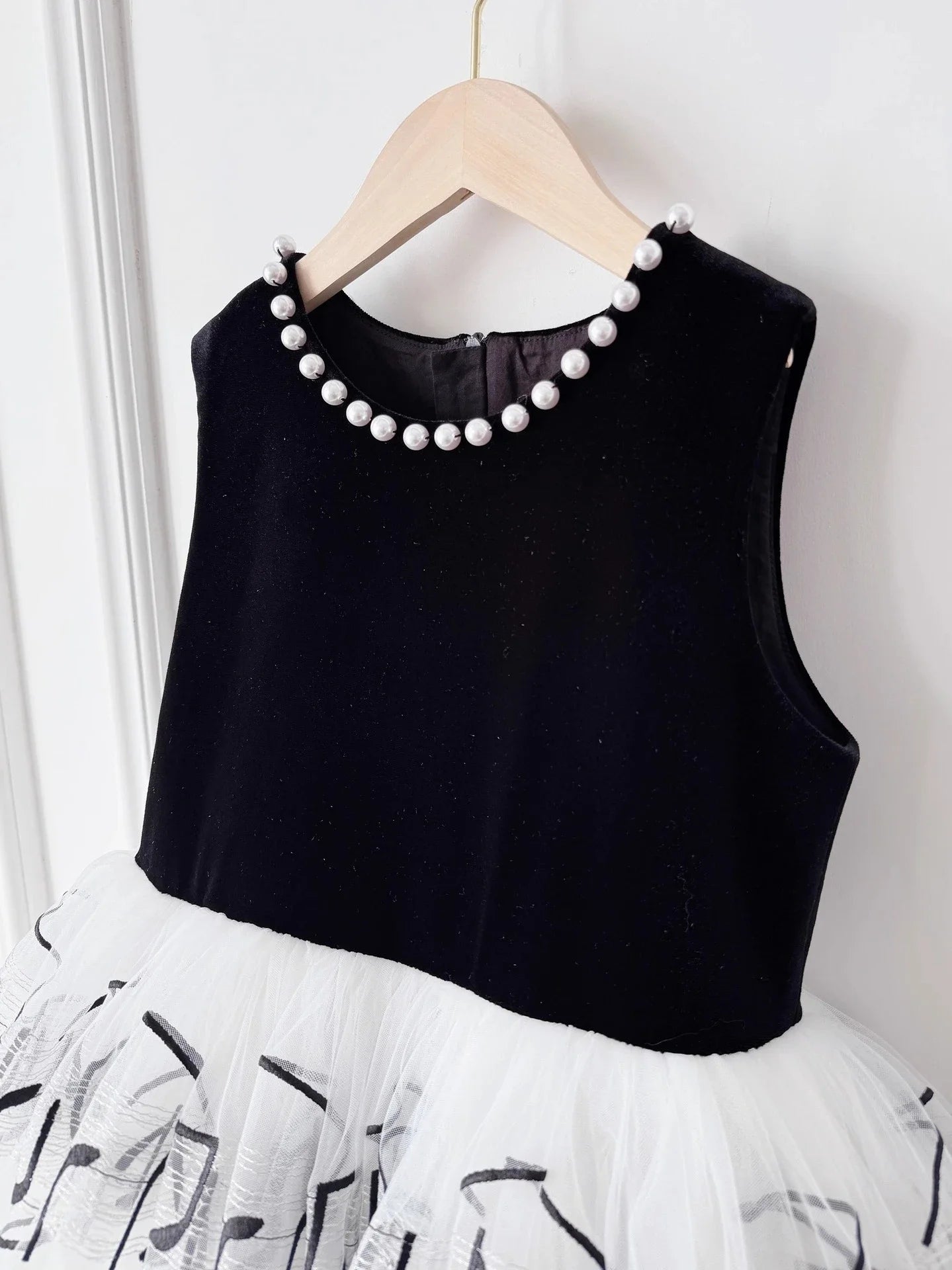 Gesticktes Tüllkleid für schwarze Mädchen, Perlenklavier, Performance-Kleid, Bühnenausstattung, Outfits, Sommer, Blumenspitze, formelle Kostümkleidung.