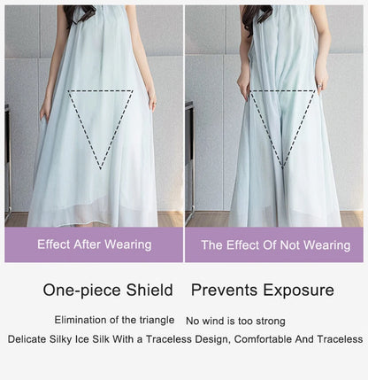 Women's plus Size White under Skirt Shorts Summer Seamless Protective Spandex Safety Hip-up Skirt Underpants Large Size.