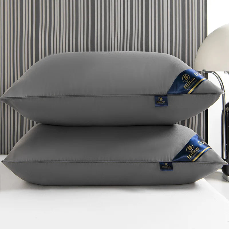 Solid color 48*74 2PCS sleeping Pillows for home bedroom Stuffed 5star hotel bounce back soft comfortable bed adult sleep pillow.