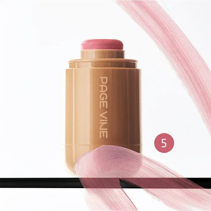 New PAGE VINE Pocket Blush Stick Cream 2-in-1Lip and Cheek Hydrating Stick Natural Rouge Powder Blush Cream Korea Pink Cosmetics