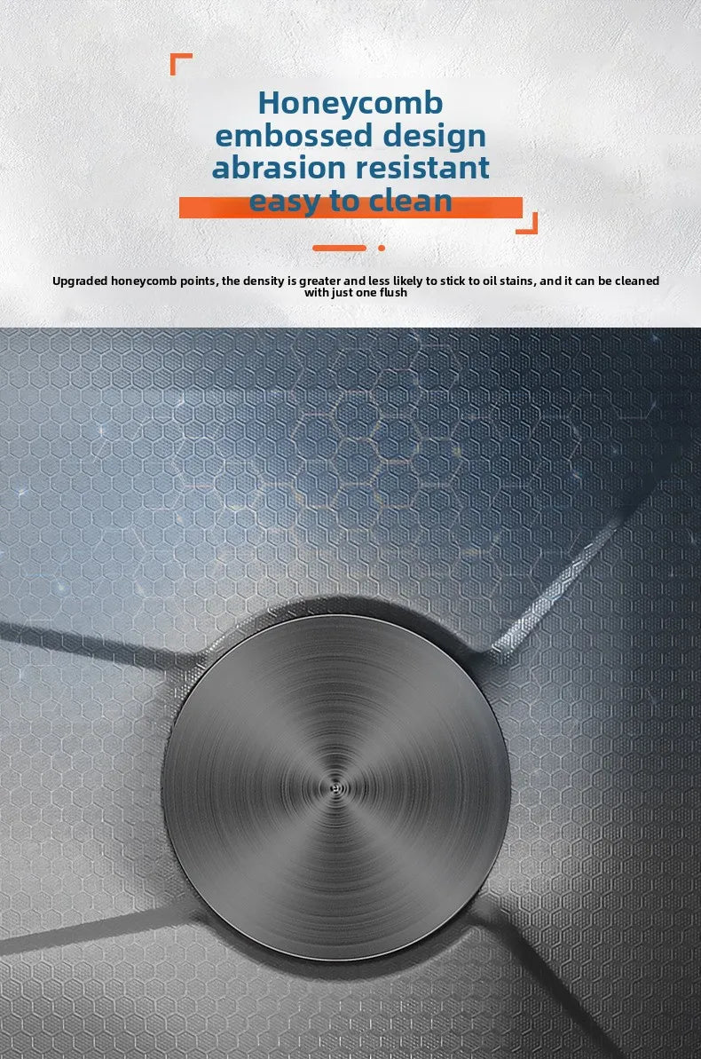 Küche Nano 304 Edelstahl Digitale Umgebungslichtspüle, Wasserfall Regenprägung Große Einzelspüle mit Messerhalter