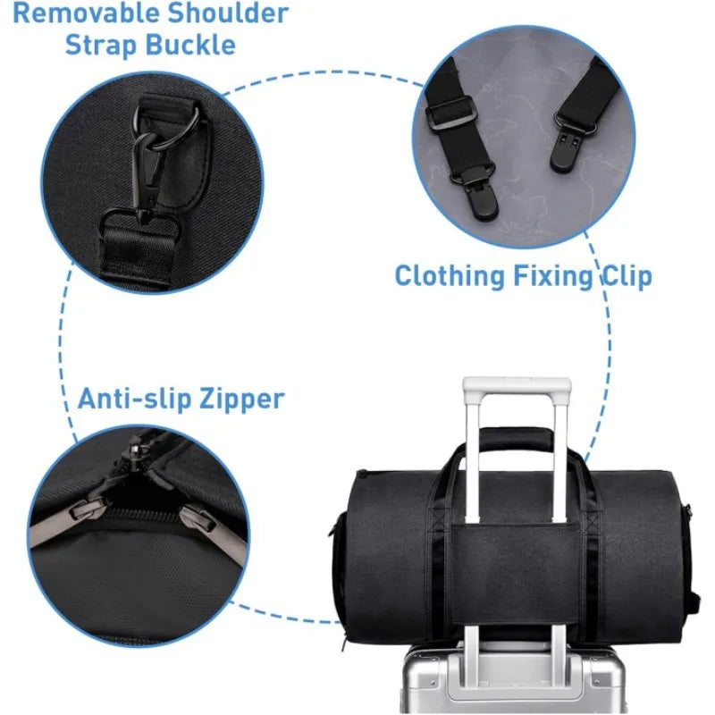 2025 Neue Herren-Business-Reisetasche mit Trocken- und Nasstrennung, große multifunktionale, faltbare Anzug- und Kleidungshandgepäcktasche.